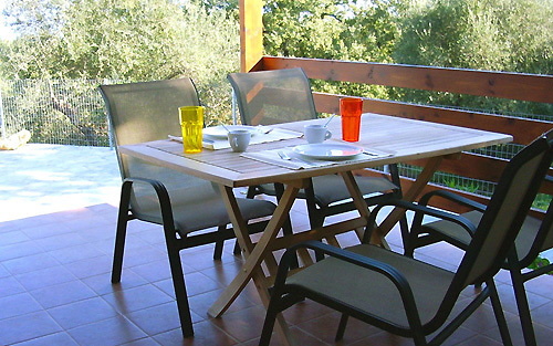 Dining table on the terrace